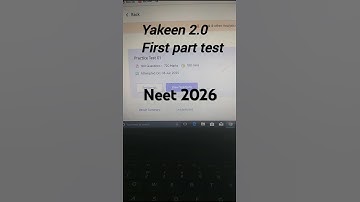 FIRST TEST RESULT.  YAKEEN 2.0 l NEET 2026.
