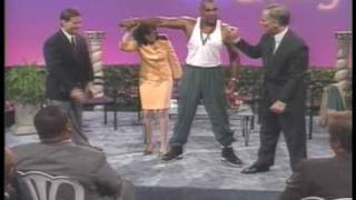 Kate Linder Checks American Gladiator Red Sabre Williams