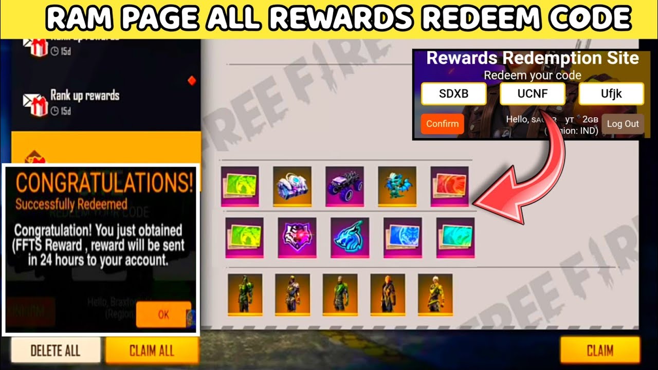 RamPage New Dawn Rewards | Redeem Code | Free Fire Free Rewards.
