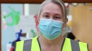 WALK-IN VACCINATIONS | Kirsty Doughty shares a message in English