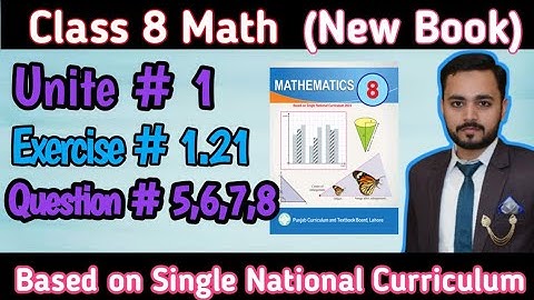 Class 8th Math New book Exercise 1.21 question 5,6,7,8 |8th Math New book 2023-24 |8 class math#8th