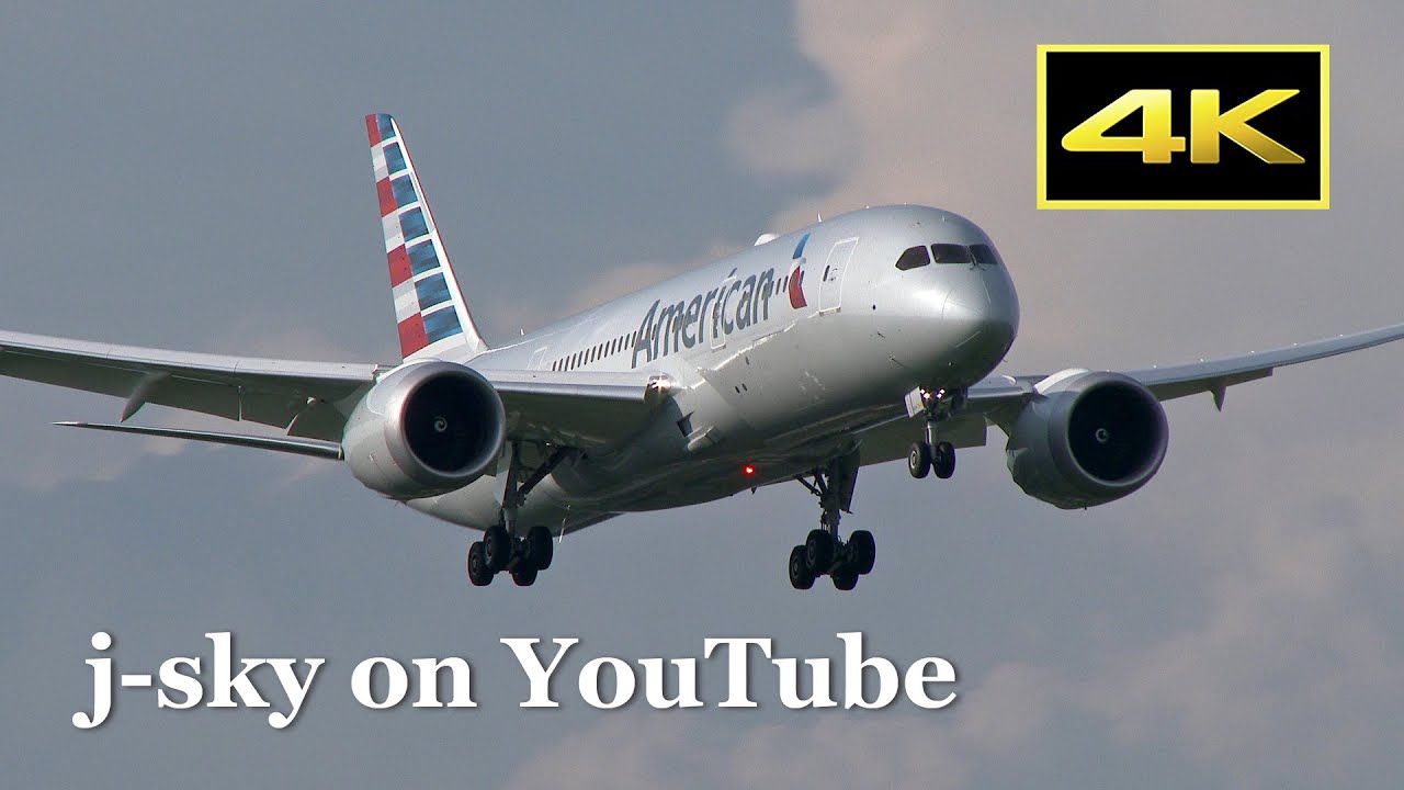 [4K] American Airlines Boeing 787-8 [N807AA] landing at Tokyo Narita ...