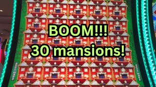 FULL SCREEN of MANSIONS! 15 re-trigs! I did it again! MASSIVE Jackpot! Huff n' EVEN more Puff!!