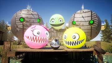 Robot Pacman vs Monster Robot Pac vs monster