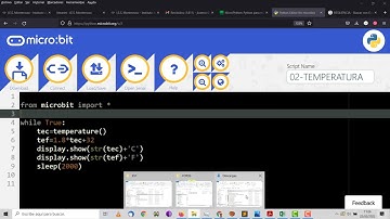 microPython micro:bit Temperatura en grados centígrados y fahrenheit TIC  IES Monterroso
