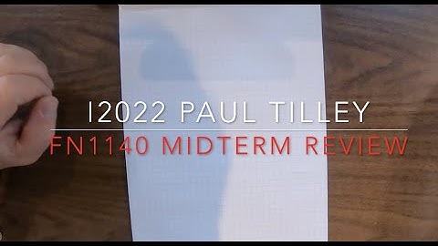 FN1140 - I2022 Midterm Review