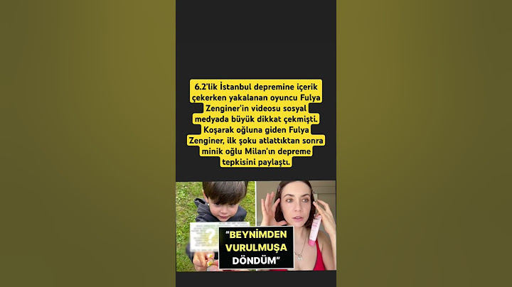 Fulya Zenginer, ilk şoku atlattıktan sonra minik oğlu Milan'ın depreme tepkisini paylaştı.
