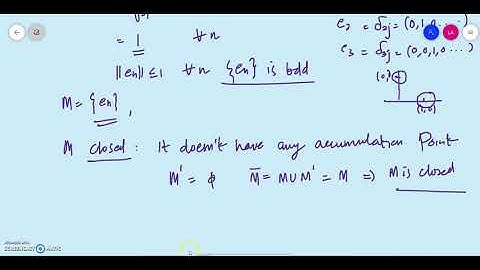 Functional Analysis Class 29B Closed and bounded need not imply compactness