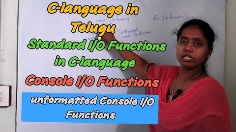 unformatted console I/O functions|@RC REDDY INSTITUTE OF TECHNOLOGY ATP BY JYOSHNA RANI DEVIREDDY|