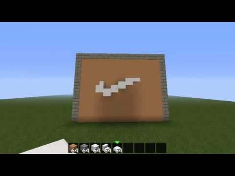 how to make a nike logo in minecraft - YouTube