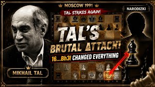 Tal’s Brutal Kingside Attack! One Move Changed Everything | Narodizki vs Tal 1991