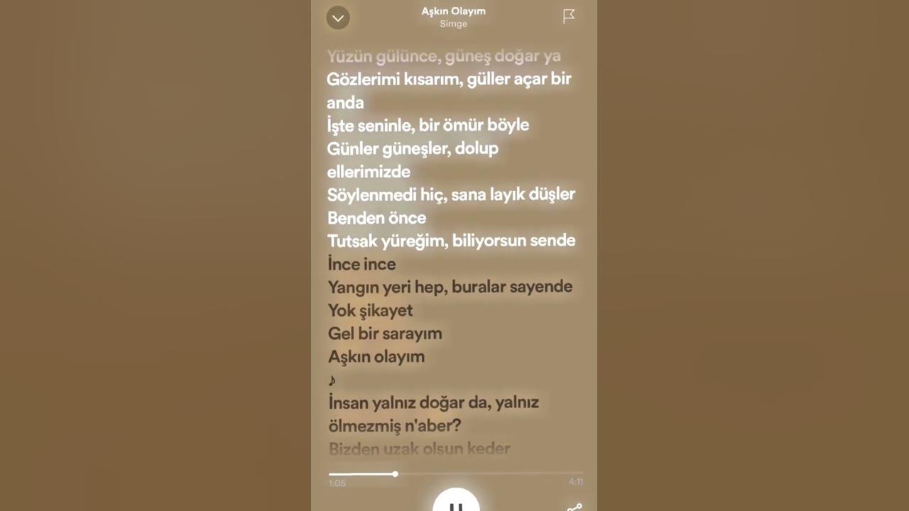 Simge Aşkın Olayım (Şarkı sözleri) Speed up YouTube