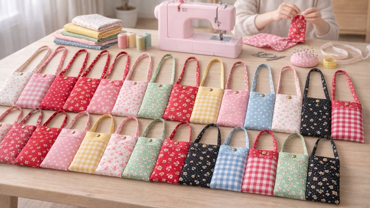 So easy and fast phone bag sewing idea in 10 minutes 💟 Gift Sewing Ideas 💟