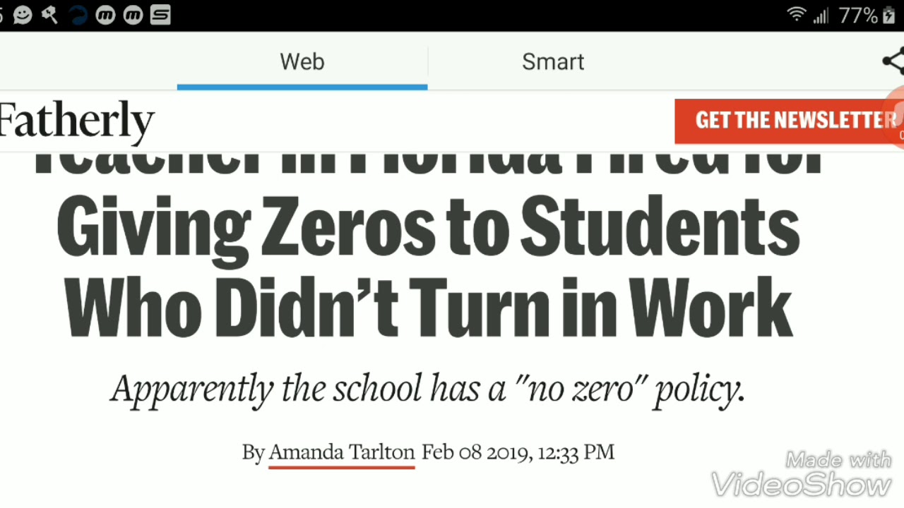 Teacher in Florida Fired for Giving Zeros to Students Who Didn’t Turn ...