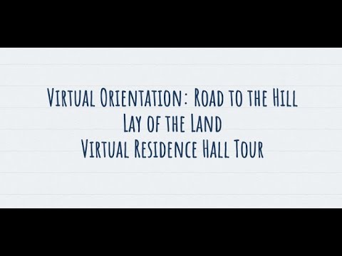 Seton Hill 2020 Virtual Orientation - Lay of the Land - Residence Hall Tour