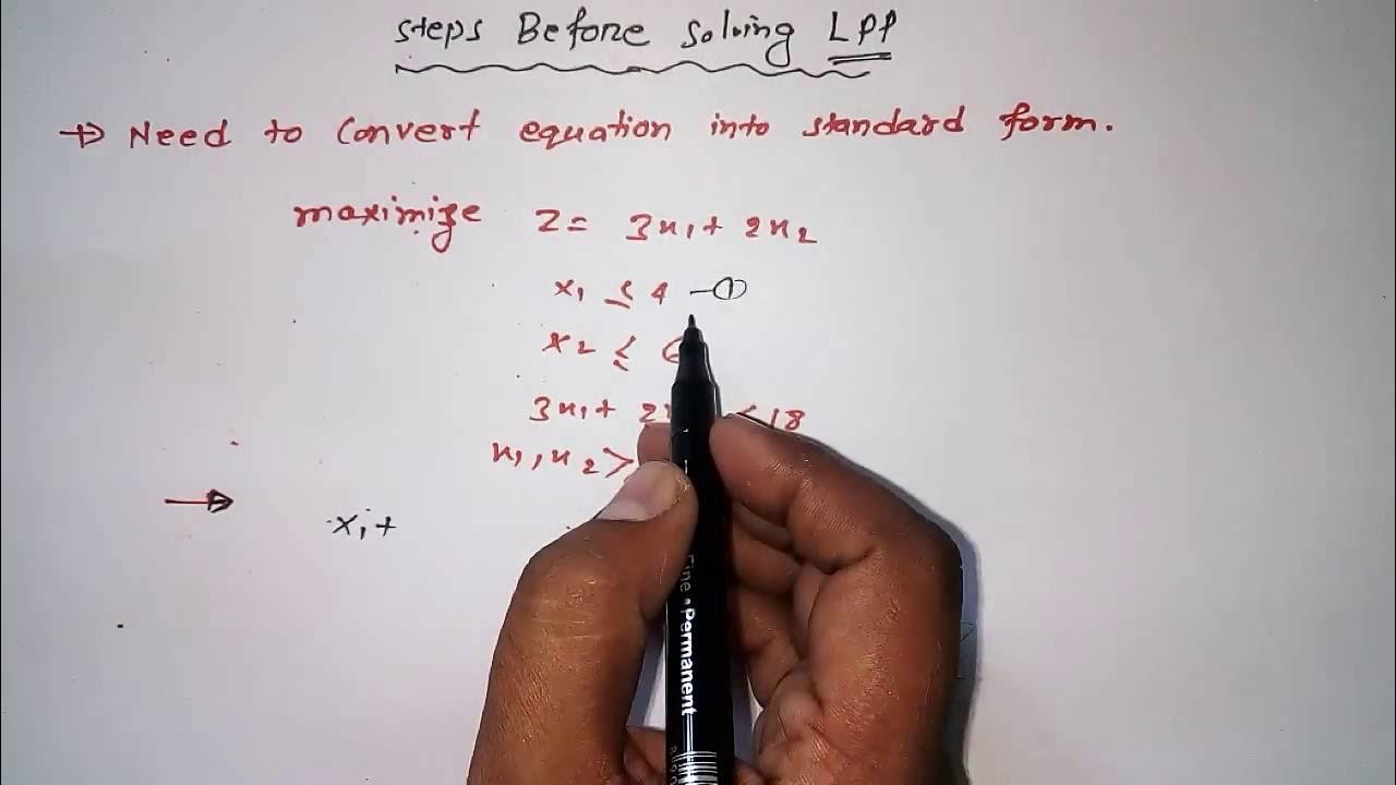 Simple Steps for Converting LLP Equation into Standard Form Tutorial
