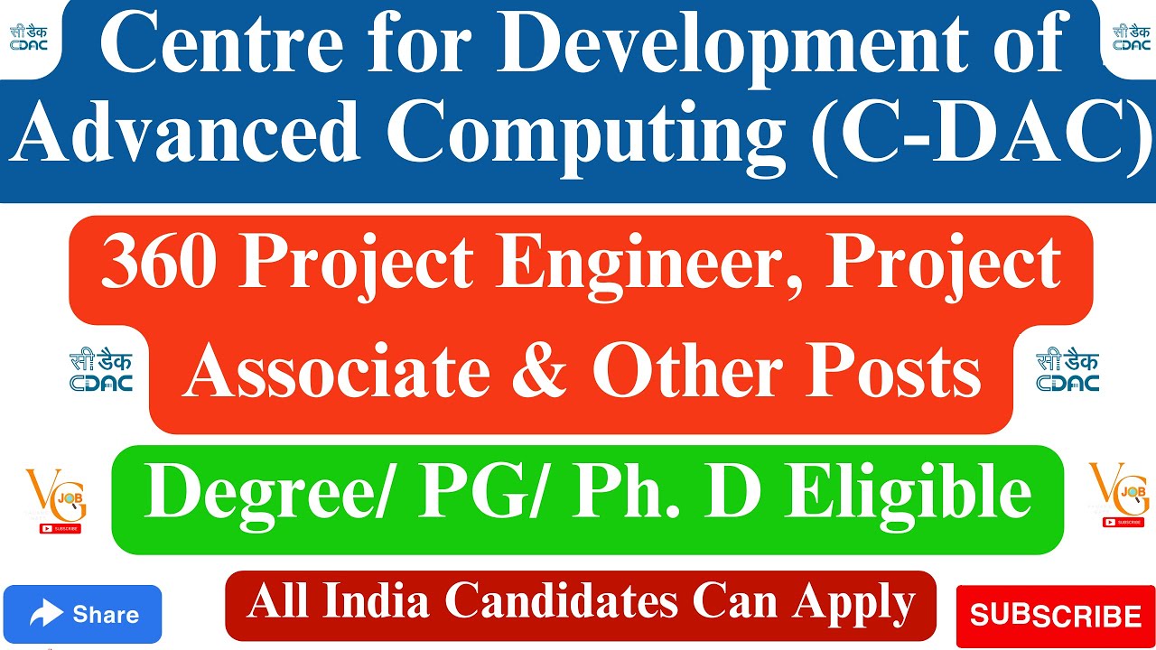 CDAC RECRUITMENT 2023 || APPLY ONLINE FOR 360 VARIOUS POSTS || VACANCYGATE ||