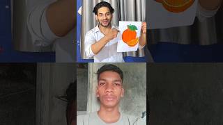 Orange 🍊painting 🎨 Challenge 😱|| #trending #funny #school #shorts #ytshorts #squidgame #challenge