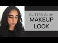 Glitter glam makeup look