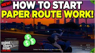 NEW How To Start Paper Route Odd Job In GTA 5 Online! (Easy Fast Money Newspaper Guide)