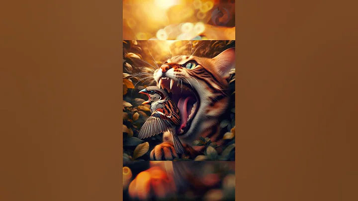 Watch the video about 🙀Bengal Cat vs Bird #animals #funnyanimal #cat #funnybird