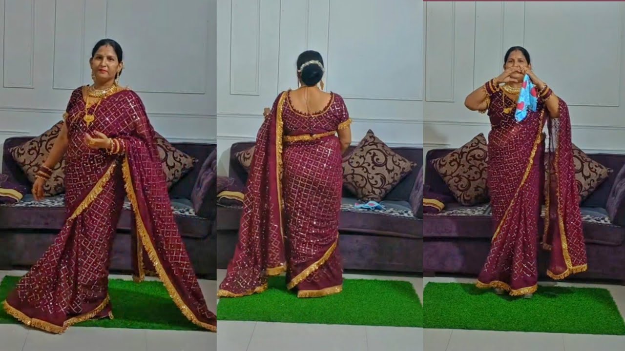 Low waist✨saree with hancky tuck tutorial| how to wear ultra low waist saree|saree draping tutorial|