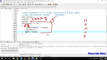 C++ Tutorial From Basic to Advance. 26. Goto Statement in Pashto (Afridi)