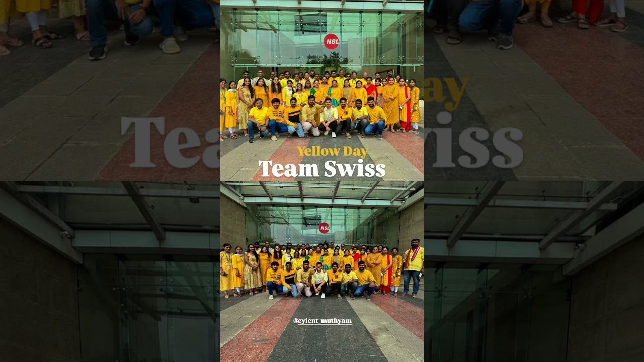 Team Swiss brings the energy on Yellow Day 