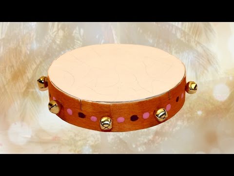 Tambourine craft with a Camembert box - YouTube