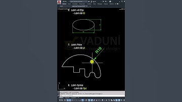 Top 10 lệnh vẽ AutoCAD cơ bản thường dùng #vadunishort #họcautocad