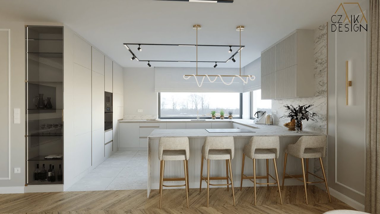 Projekt wnętrza domu (house interior design, kitchen, dining room ...