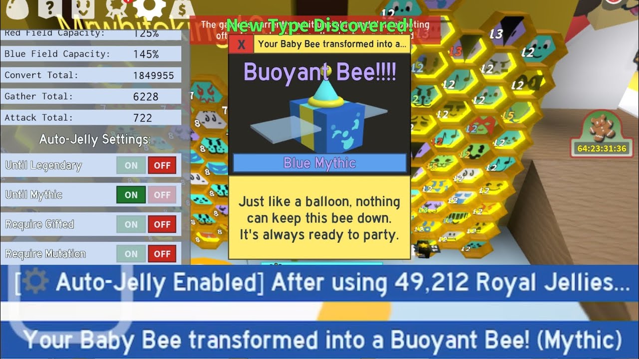 Getting the new buoyant bee in Bee Swarm Simulator! YouTube