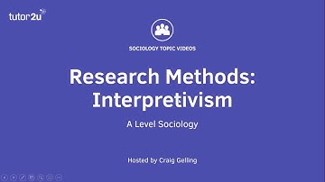 Research Methods: Interpretivism (Sociology Theory & Methods)