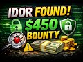 IDOR Vulnerability Found — $450 Bug Bounty Reward