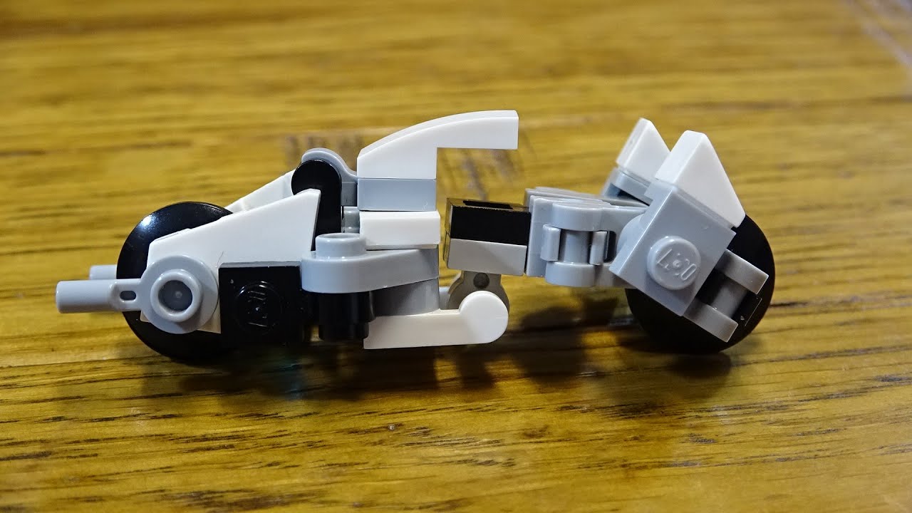 Set De Briques De Construction MOC - Robot Mech Avec Moto - 1212 Pièces - Compatible LEGO