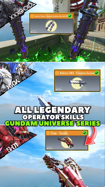 All legendary operators skills from Gundam Universe Series #codm