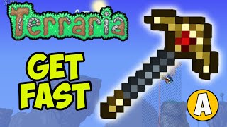 Terraria how to get GOLD PICKAXE (EASY) | Terraria Gold Pickaxe