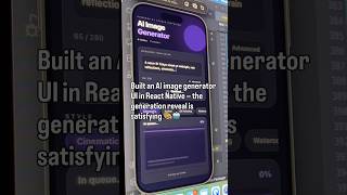 I Built an AI Image Generator UI in React Native (The Reveal is Satisfying)