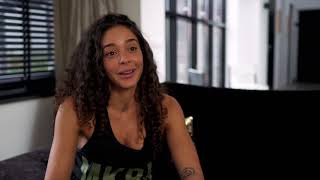 Fajah Lourens intro clinic for movie Brittany Runs a Marathon