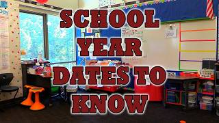 Dates To Know For The 2026-2027 School Year
