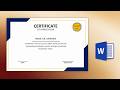 How To Make a Certificate Design in Microsoft Word | Easy Certificate Design Tutorial