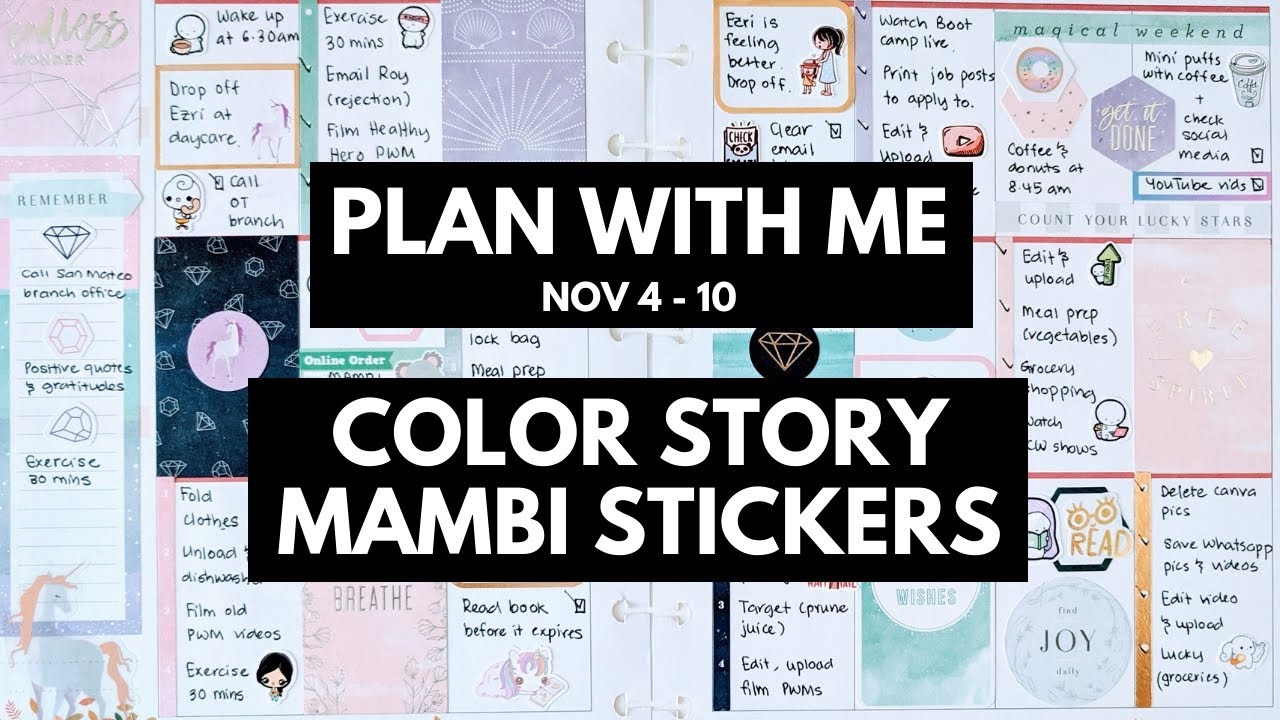 Planner Life: Plan With Me Nov 4 - 10 (Color Story Stickers)