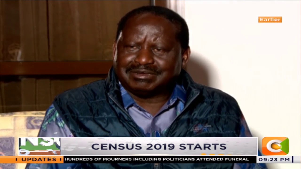 citizen tv live stream kenya Raila Odinga takes part in Census 2019 at his home in Karen