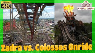 Colossos vs. Zadra (Onride POV) Heide Park Colossos - Roller Coaster Battle - Energylandia Zadra POV