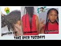 DETANGLING DRY MATTED LOC NATURAL HAIR | BOY'S BRAIDS STYLE | EXTREMELY LONG HAIR BOY