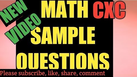 Sample multiple choice questions