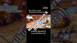 Malkuth Berserk D OTK (Part 1)- Operational Plan Steel Continent | Events | Blue Archive | GameArtKi