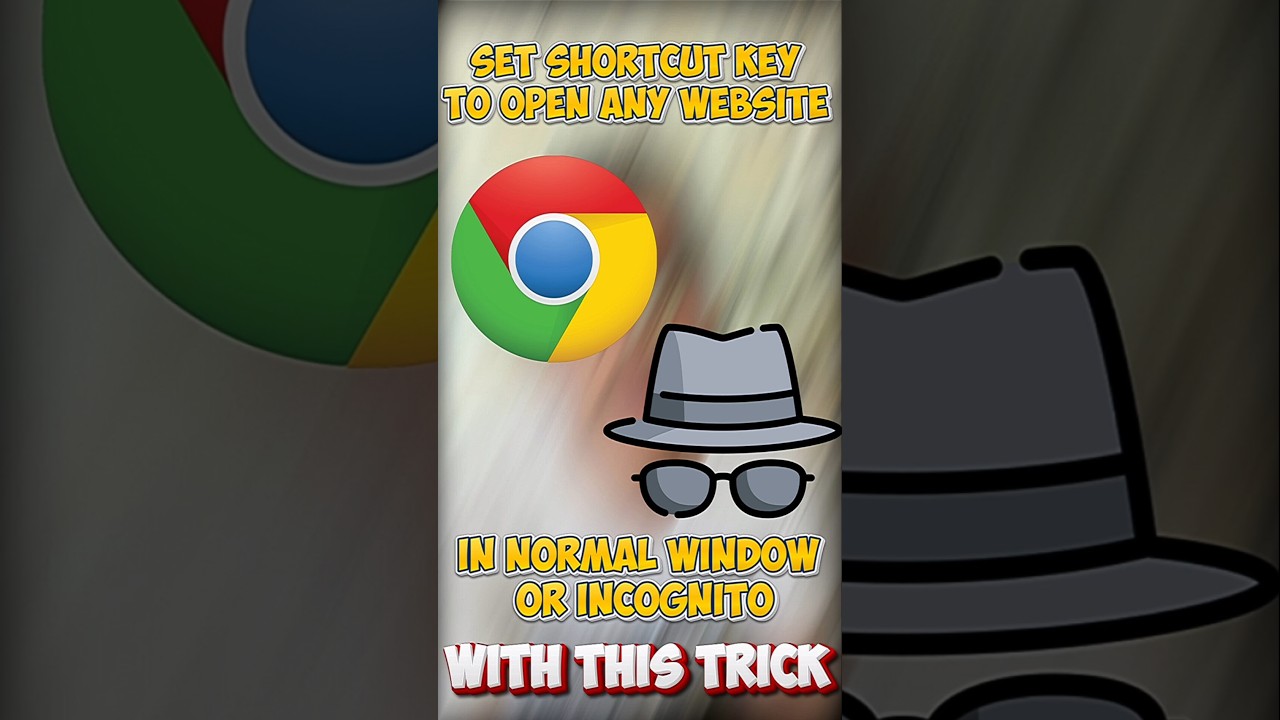 How to add a shortcut key to open any website direct in incognito 🤫✅ 