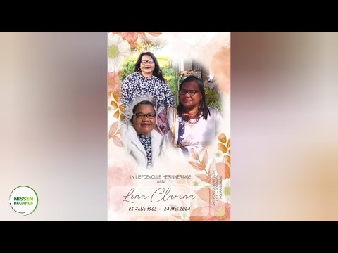 Live Funeral Service of the late Lena Clarina (Rina) Lewies