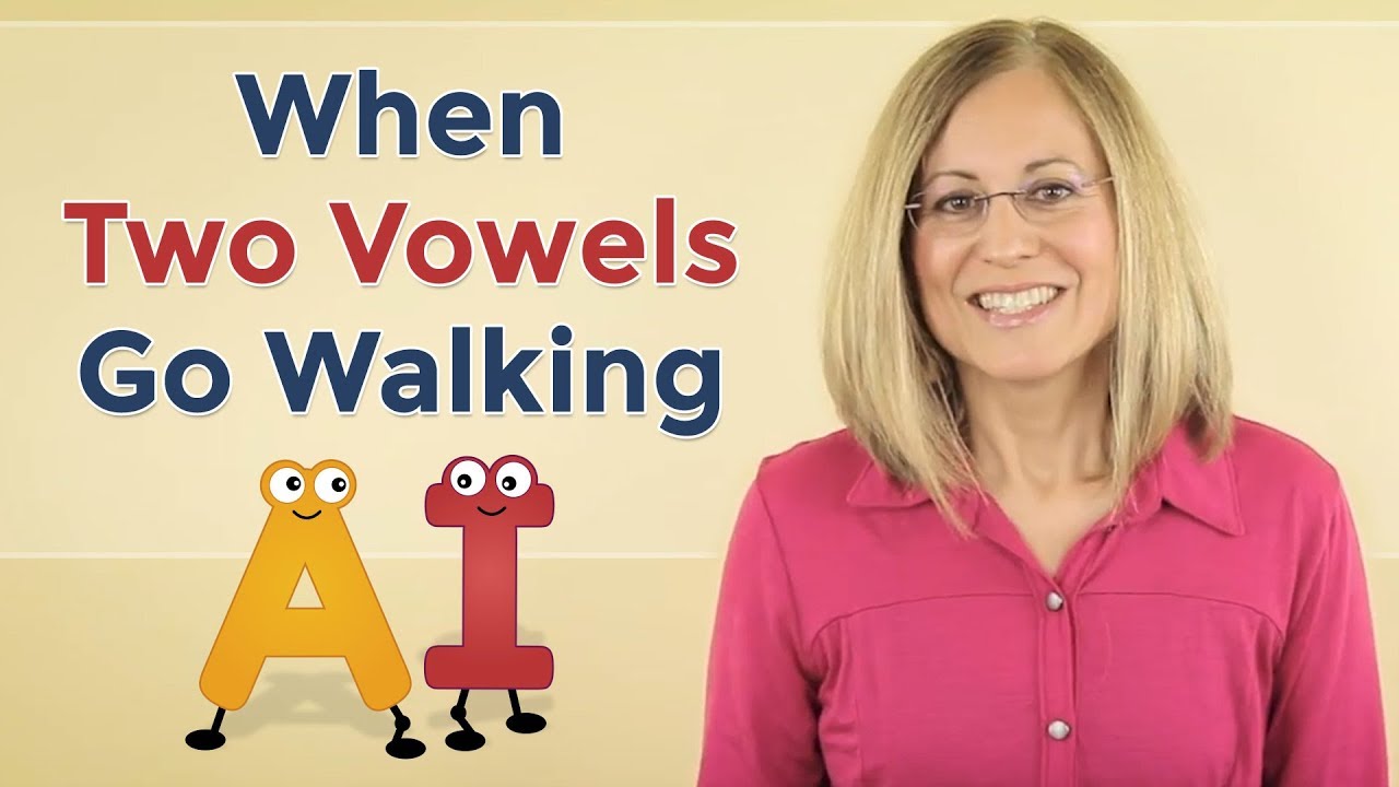 When two Vowels go Walking the first does the talking. When two Vowels go Walking the first does the talking poster.